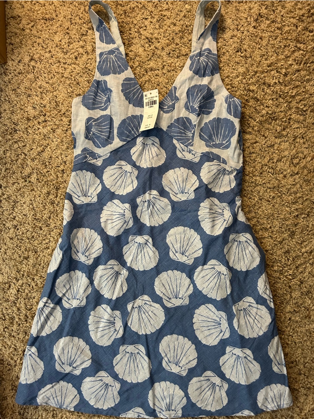 Abercrombie & Fitch Blue Shell-Print Kids One-Piece